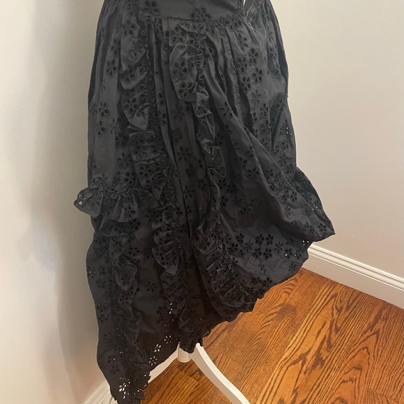 Simone Rocha Eyelet Midi Dress Sleeveless Draped Back Dress Size 2 NWT $1,770 - Picture 10 of 13